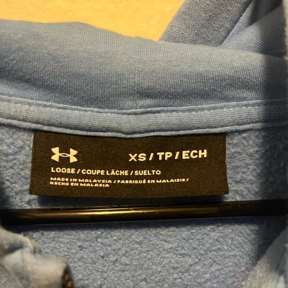 Under Armour Light Blue Cropped Full-Zip Hoodie - Picture 4 of 6
